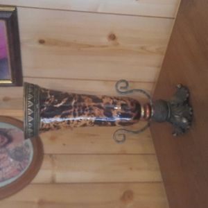 VASE 24inches Tall Black and Gold